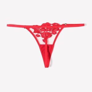Kiss Print Embroidery Panty