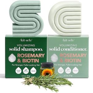 Kitsch Rosemary & Biotin Shampoo and Conditioner Bar Set for Thinning Hair