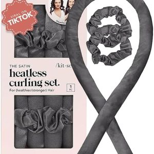 Kitsch Satin Heatless Hair Curler Set - Heatless Curls Overnight, Hair Rollers for Soft Curls & Frizz-Free Styling