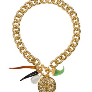 Kjl Chain Necklace With Charms