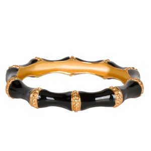 Kjl Enamel Bamboo Bangle Bracelet
