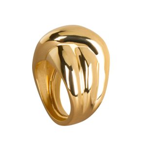 Kjl Gold Wavy Adjustable Ring