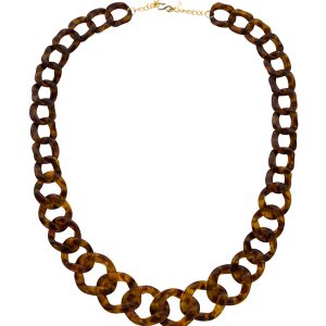 Kjl Gradiated Round Link Necklace