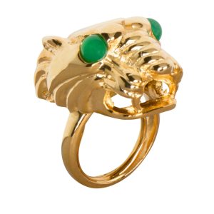Kjl Lion Head Statement Ring