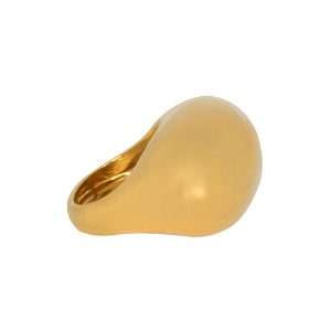 Kjl Polished Gold Large Dome Ring
