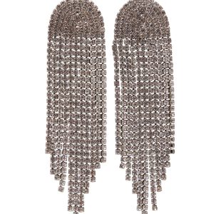 Kjl Rhinestone Crystal Waterfall Earrings