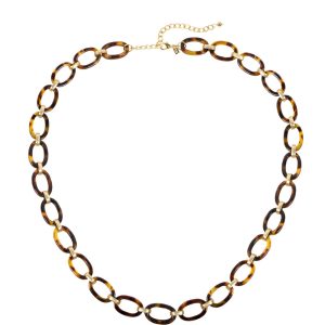 Kjl Tortoise Oval Link Necklace