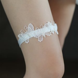 Lace Cute Wedding Garter With Bowknot Garters Wedding / Party / Evening 2025 - $14.49