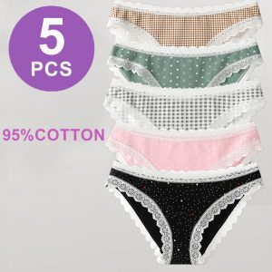Lace Edge Print Panties