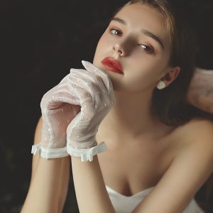 Lace Wrist Length Glove Vintage Style / Elegant With Trim / Wave point Wedding / Party Glove dress to impress 2025 2025 - $22.99