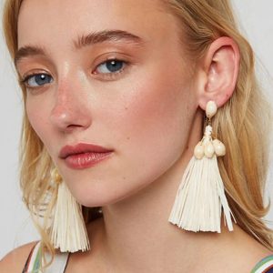 Louche Diana Shell and Tassel Earring