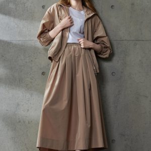 MAXI PLEATED SKIRT W/ POCKETS