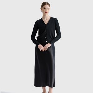 MAXI SATIN SKIRT
