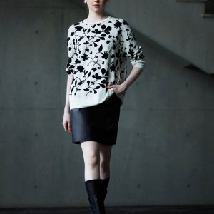MID WAIST LEATHER PENCIL SKIRT