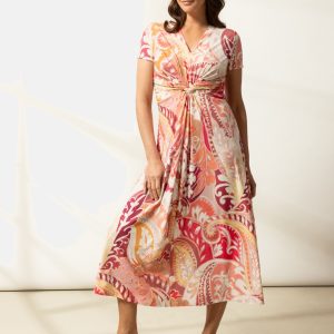 Midikleid mit Raffung