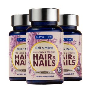 Nail n Mane - Ayurvedic Supplement for Healthy, Strong and Lustrous Hair and Nails - Pack of 3