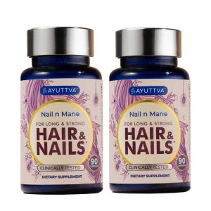 Nail n Mane - Ayurvedic Supplement for Healthy, Strong and Lustrous Hair and Nails - Pack of 2