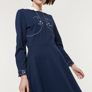 Nifty Kitty Dress(Navy)