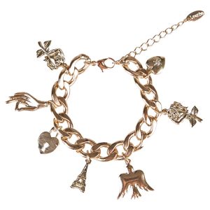 Nile Gold Finish Charm Bracelet