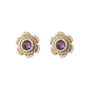 Ohrstecker 925 Silber Trachtenschmuck Zirkonia lila