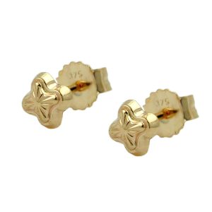 Ohrstecker, Stern mit Muster, Gold 375