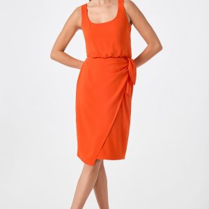 O'Rita Sleeveless Tie-Waist Midi Dress