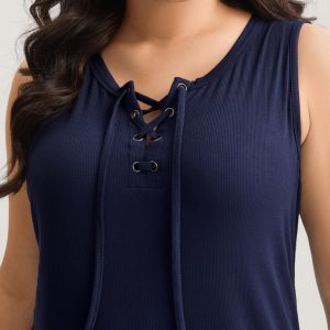 Pit Strip Tie Neck Tank Top