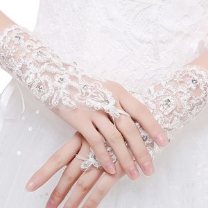 Polyester / Mesh Elbow Length Glove Party / Evening / Stylish With Pure Color / Trim / Crystals / Rhinestones Wedding / Party Glove 2025 - $6.99