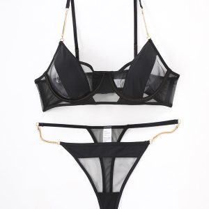 Push Up Chain Bra and Thong Set