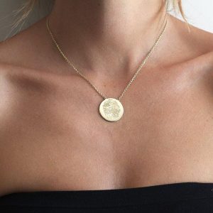 Real Fingerprint Memorial / Keepsake Disc Pendant Necklace