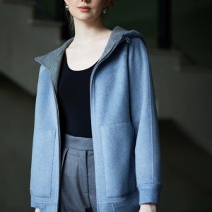 REVERSIBLE OVERSIZED JACKET W/ HOOD