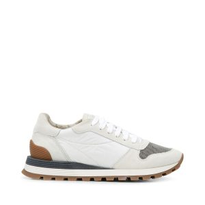 Runners in camoscio e tessuto techno con "Precious Toe"