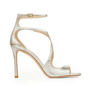 SANDALI AZIA 95 IN PELLE CHAMPAGNE CON GLITTER