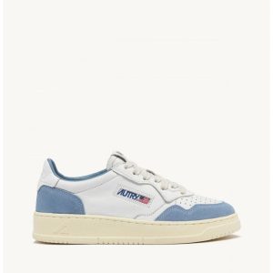 Scarpa Medalist Pelle Morbida/Suede Bianca/Azzurra