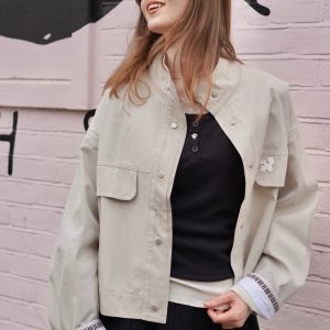 Signature Flight Cropped Jacket (Cream)