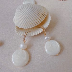 Sixties Pearl & Shell Earrings