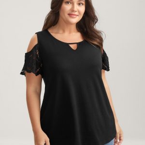 Sleeve Cut-Out Cold-Shoulder T-Shirt