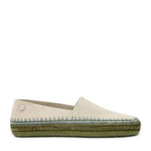SLIPPER RIO IN PELLE SCAMOSCIATA E RAFIA