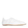 SNEAKERS IN TELA DI COTONE CON INSERTI IN PELLE