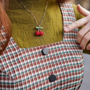 Sparkling Cherry Necklace