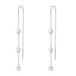 Sparkling Star Threader Earrings