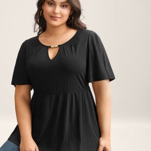 Stretchy Pit Strip Keyhole Plain Top