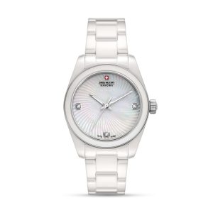 Swiss Military Hanowa Ladies Watch Silver 36 mm Stainless Steel Swiss Made Wristwatch Chronograph Ladies Watch Wrist Watch Watches