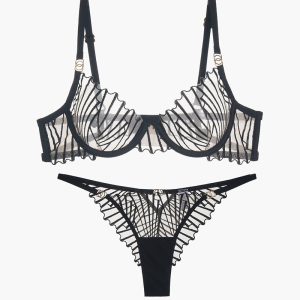 Thin Embroidered Bra and Panty 2 Sets