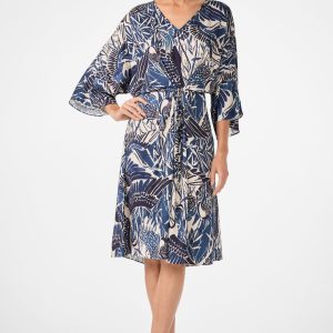 Topspin Short-Sleeve Midi Dress - Tsuru