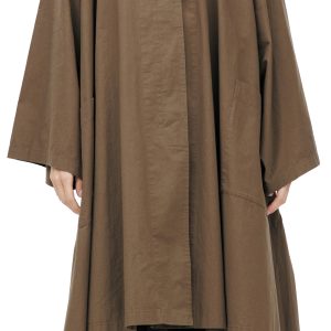 Trench coat with patch pockets