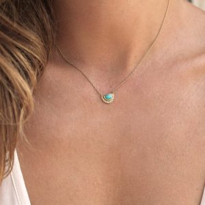Vita Half Moon Turquoise Necklace