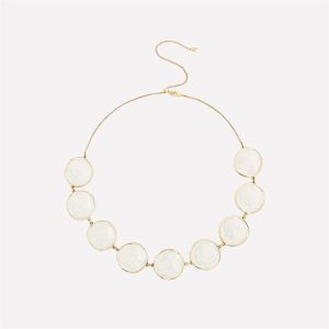 White Enamel Ripple Necklace