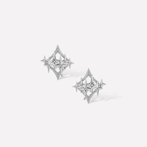 White Starry Earrings