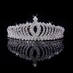 Women's Girls' Tiaras For Casual Prom Party & Evening Birthday Homecoming Royalty Crystal / Rhinestone Silver Plated Alloy Silver dress to impress 202